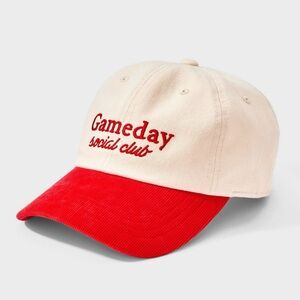 Gameday Social Club Two-Toned Baseball Hat Universal Thread Target Beige/Red